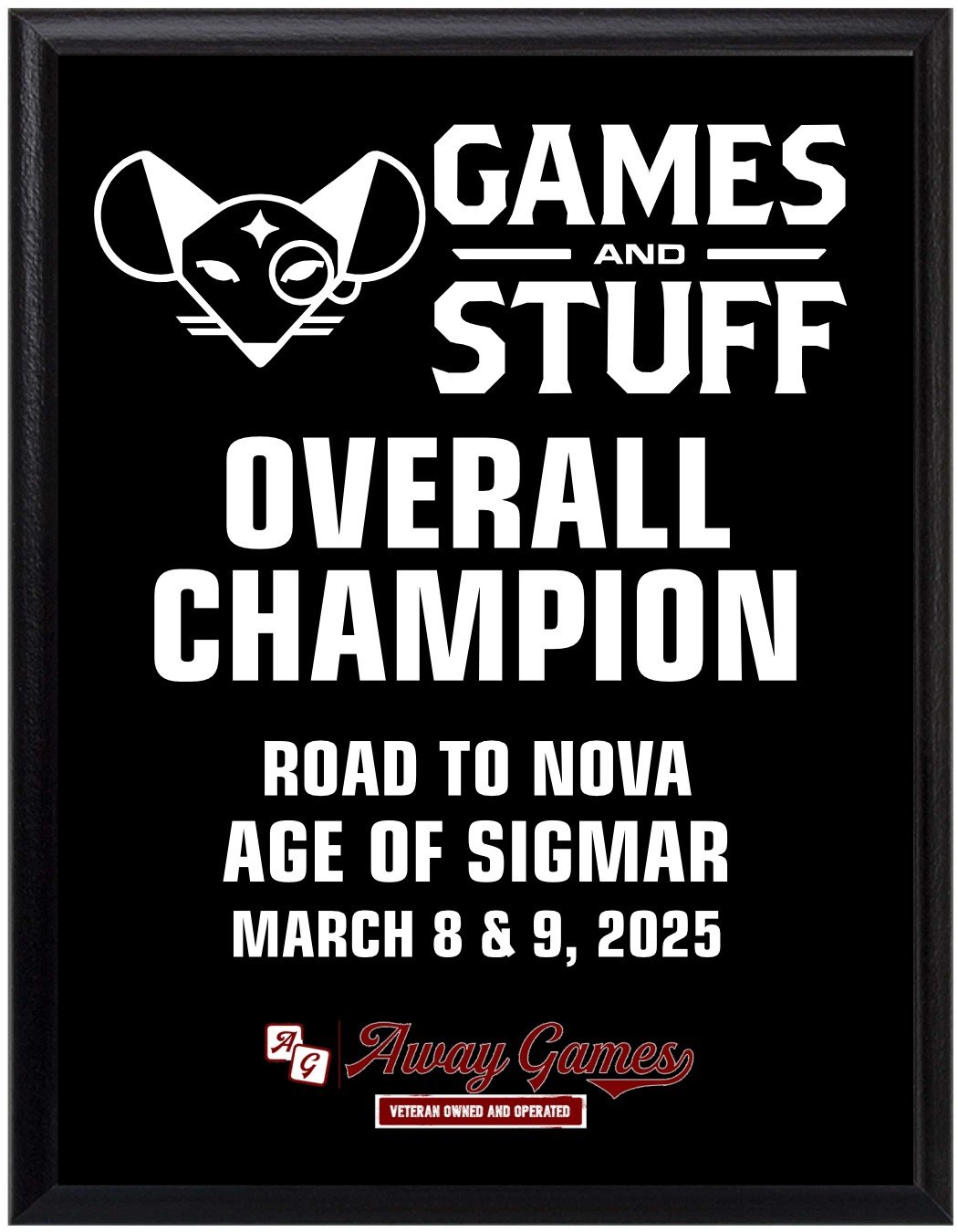 Ebony Piano Finish Plaque