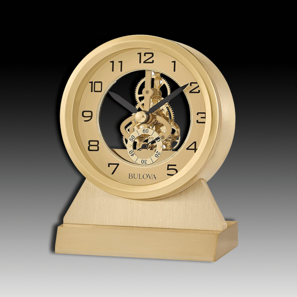 5.25"X4" The Golden Eye CLOCK BY BULOVA