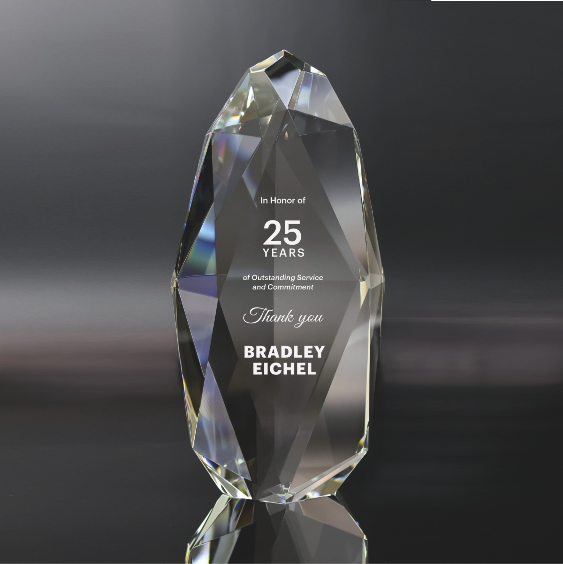 Super Thick Optically Clear Crystal Aria Gem