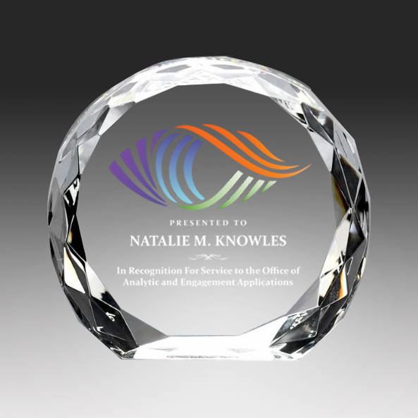 Multi-Faceted Lead Crystal Paperweight