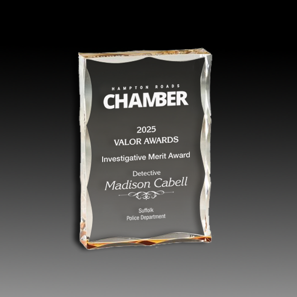 Scalloped Edge Acrylic Award