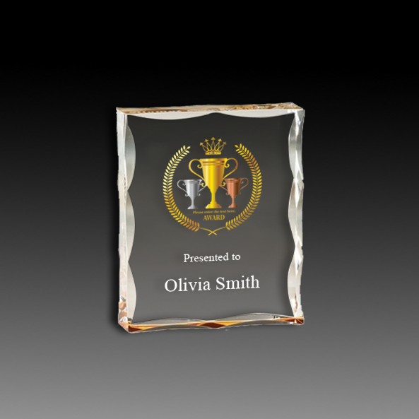 Scalloped Edge Acrylic Award