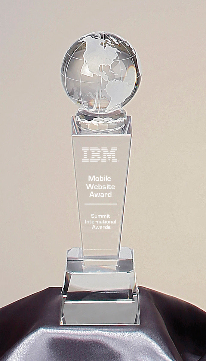 Galaxy Clear Crystal Globe Tower