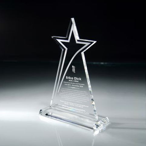 Crystal Sleek Star 7" x 10¼"