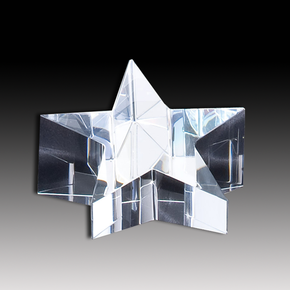 Crystal Star Paperweight 4¼" x 2"