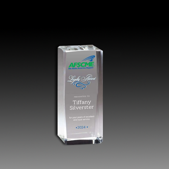 Crystal Block Award without Base