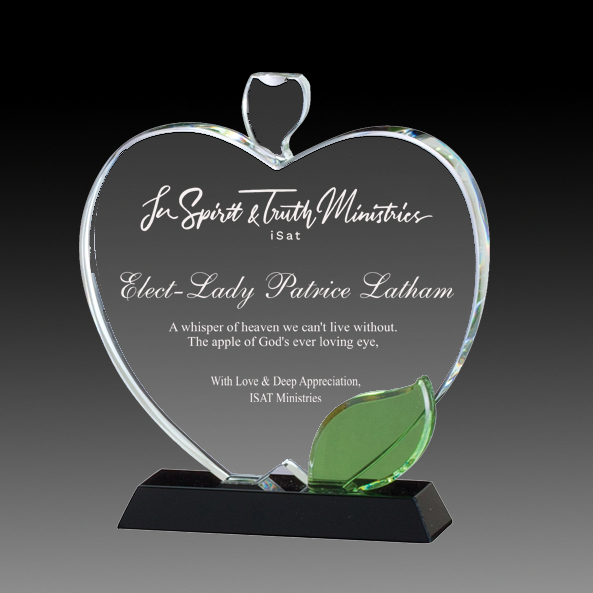5" X 6" Crystal Apple