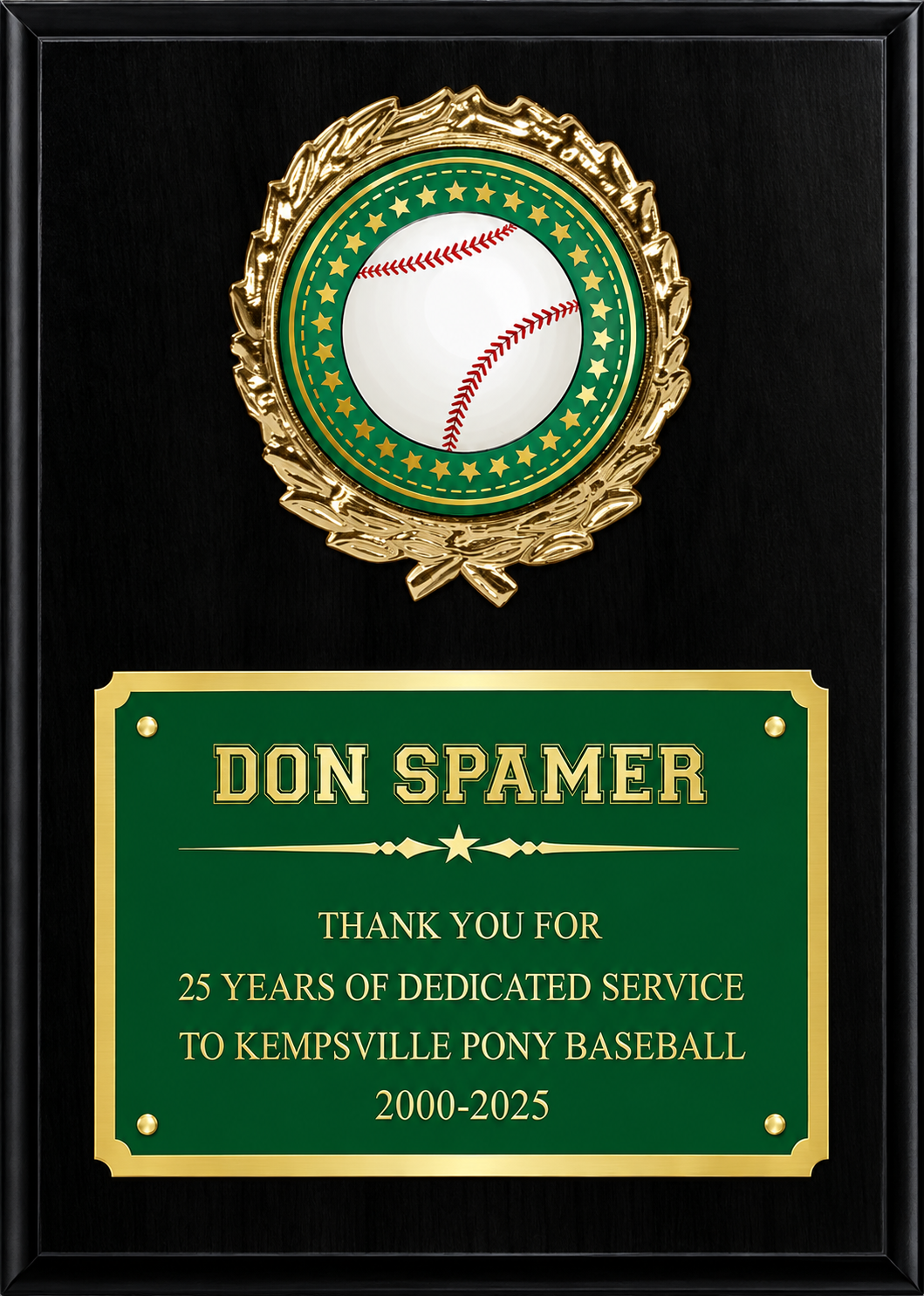 Plaque With Logo In Wreath