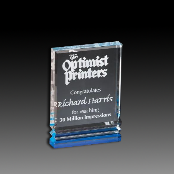 Acrylic Rectangle with Ribbed Base