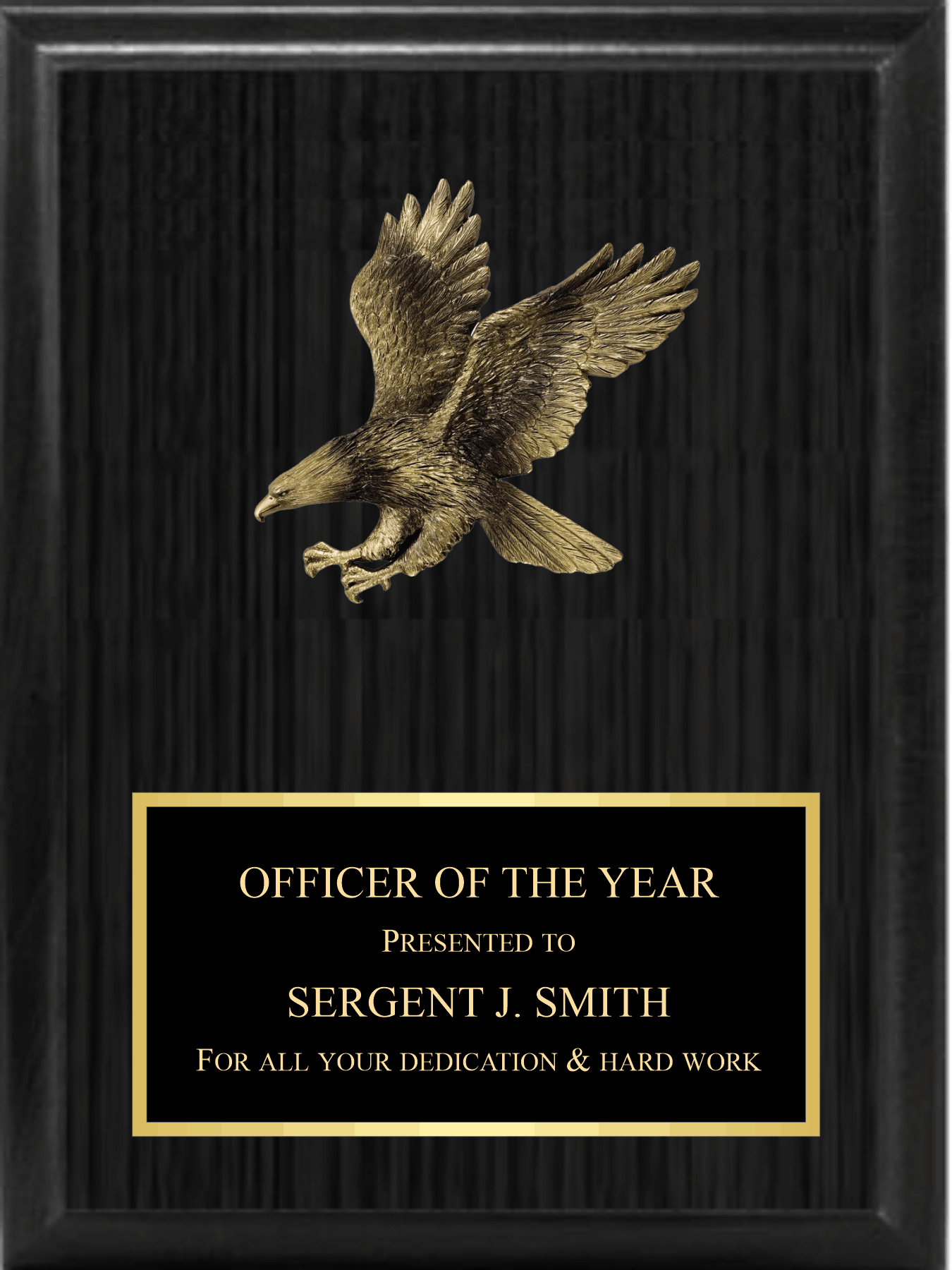 5" EAGLE LANDING ON PLAQUE