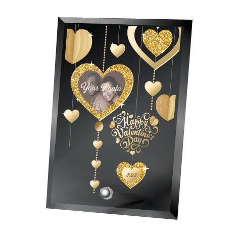 Economy Black Glass Standing Plaque