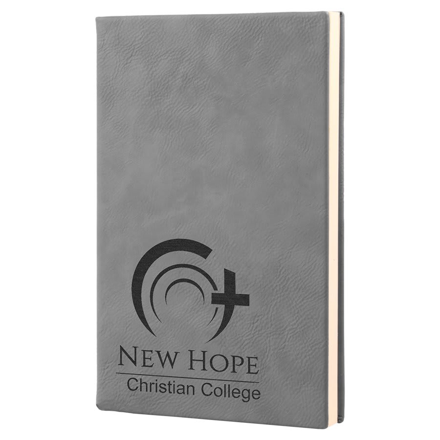 5.25" x  8.25" Laserable Leatherette Journal with Lined Notepad