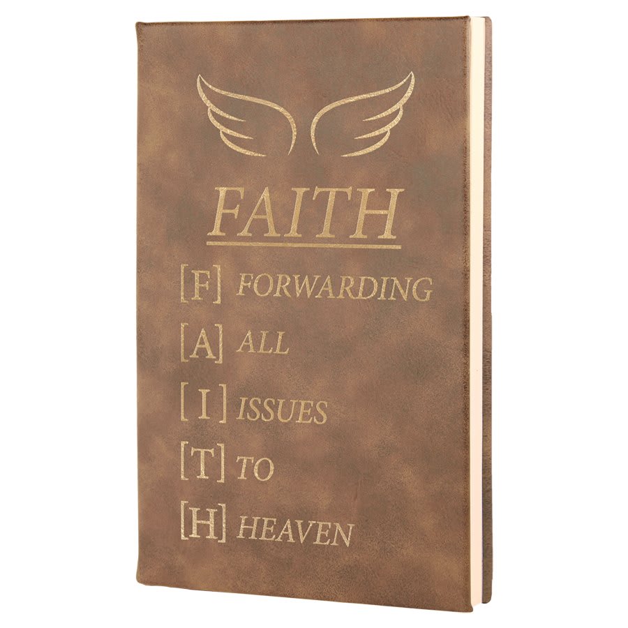 5.25" x  8.25" Laserable Leatherette Journal with Lined Notepad