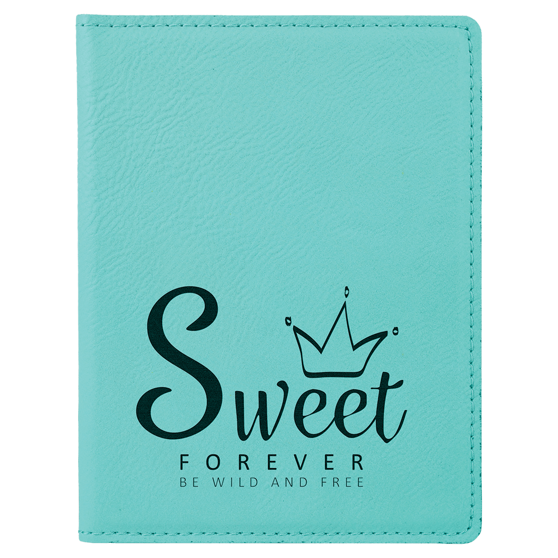 4 1/4" x 5 1/2" Laserable Leatherette Passport Holder