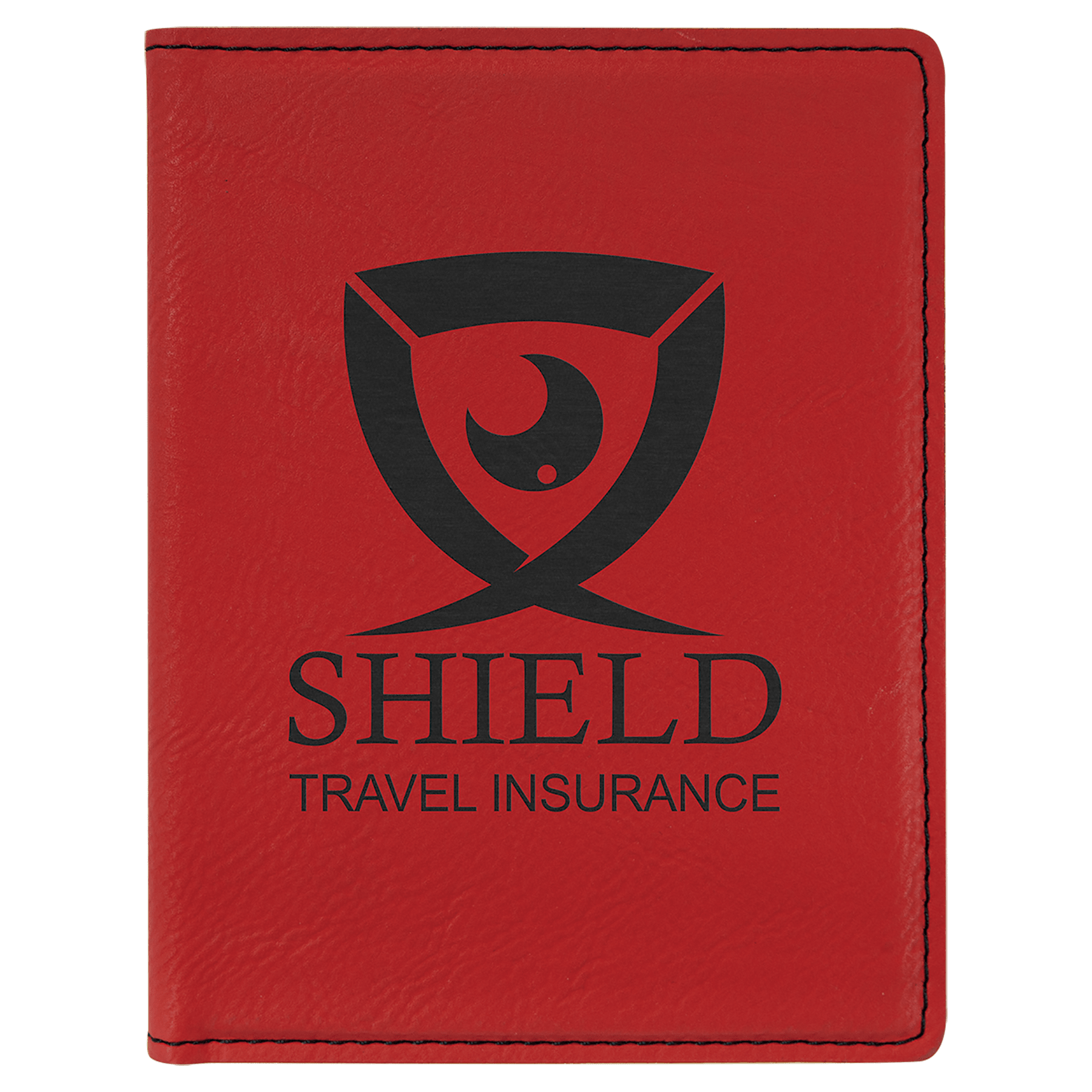 4 1/4" x 5 1/2" Laserable Leatherette Passport Holder