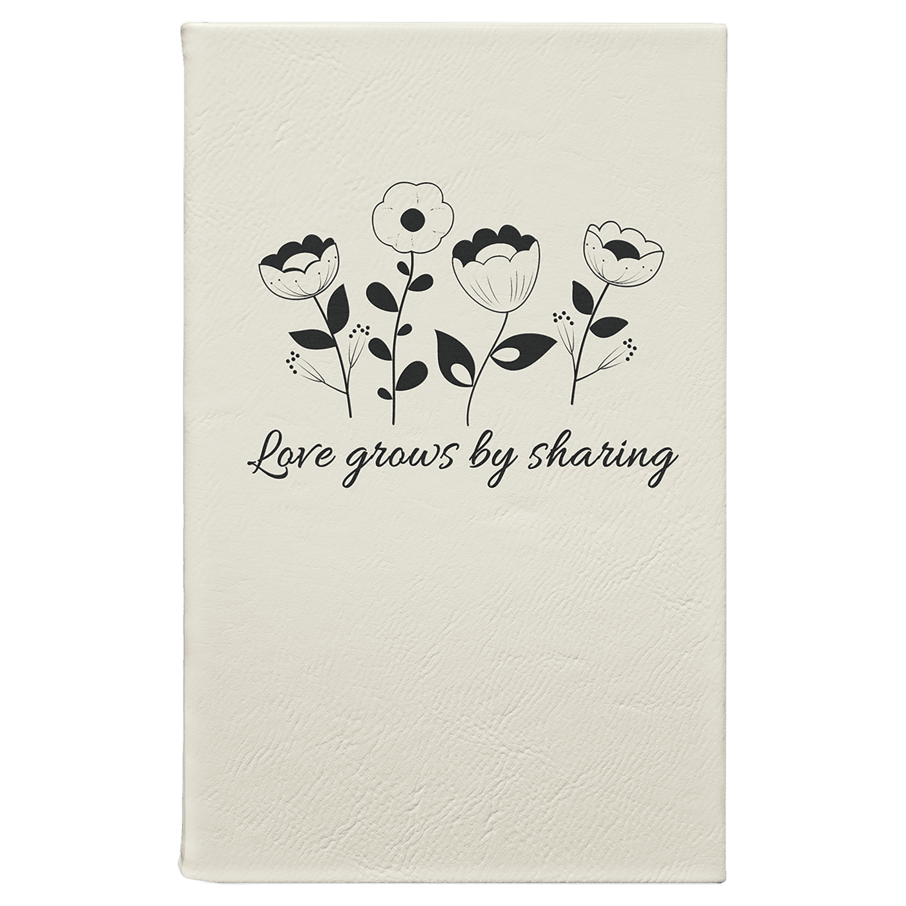 5.25" x  8.25" Laserable Leatherette Journal with Lined Notepad