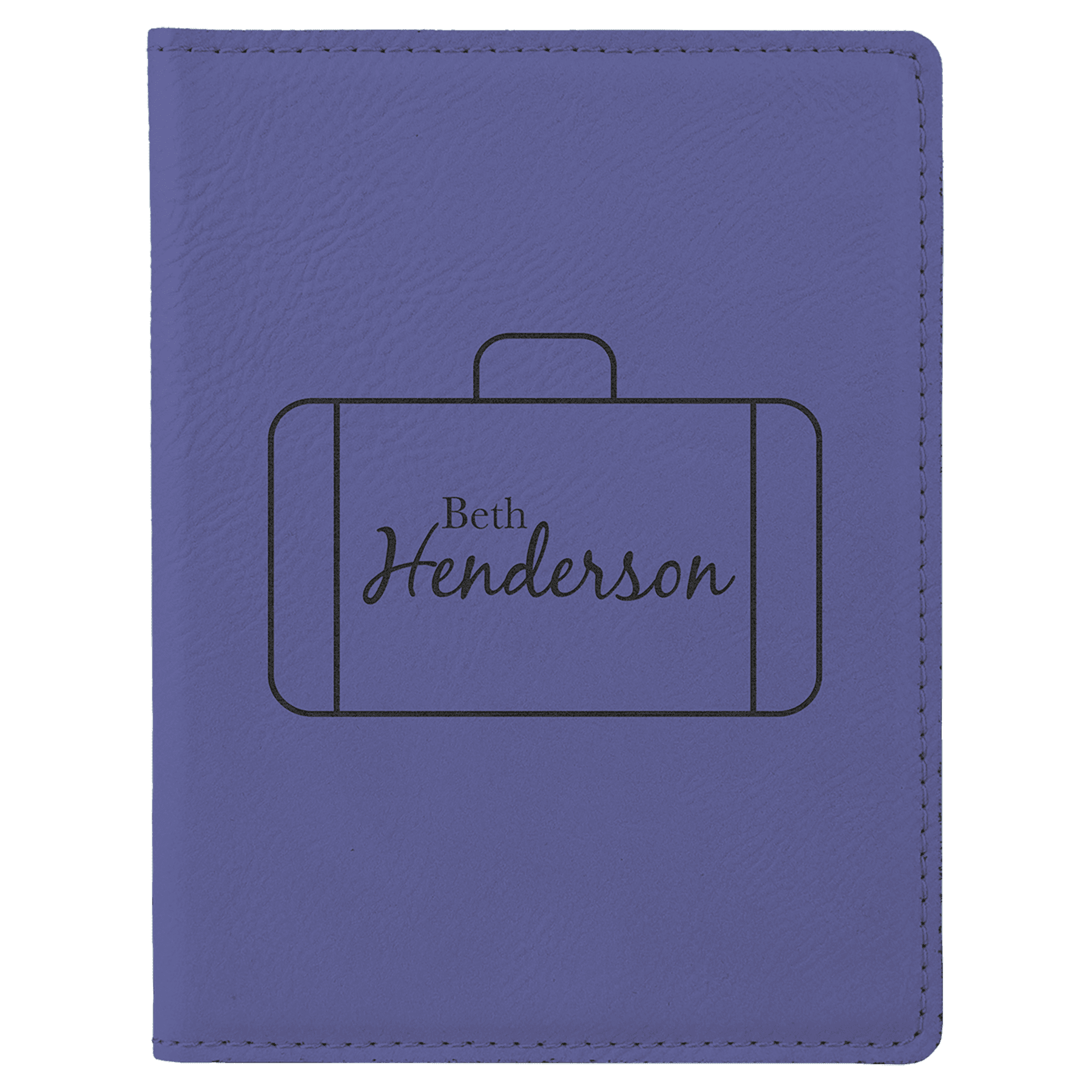 4 1/4" x 5 1/2" Laserable Leatherette Passport Holder