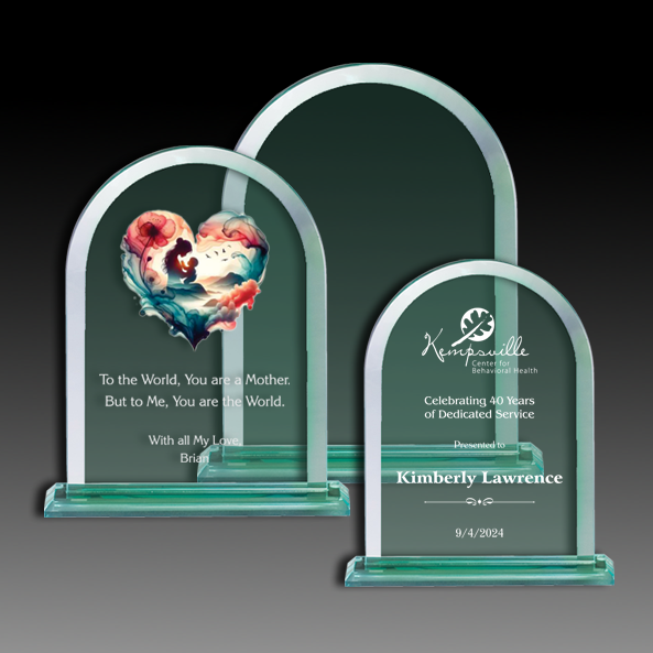 GLASS DOME PLAQUE