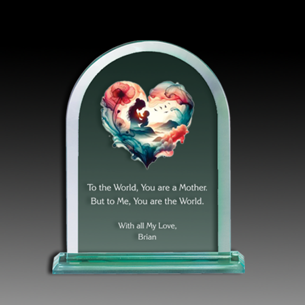 GLASS DOME PLAQUE