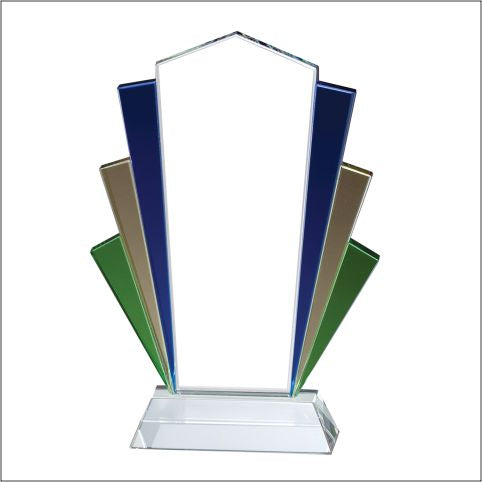 Blue/Gold/Green/Clear Quad-color Glass MARQUEE