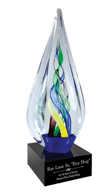 10.75" Infinity Twist Glass with Black Base