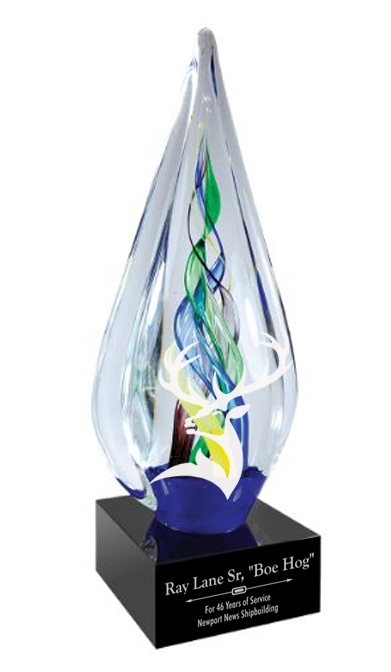 10.75" Infinity Twist Glass with Black Base