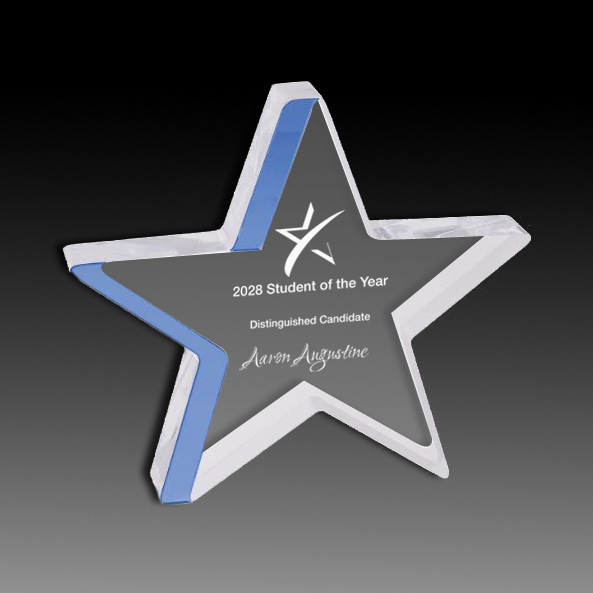 Star Acrylic with Color Edge