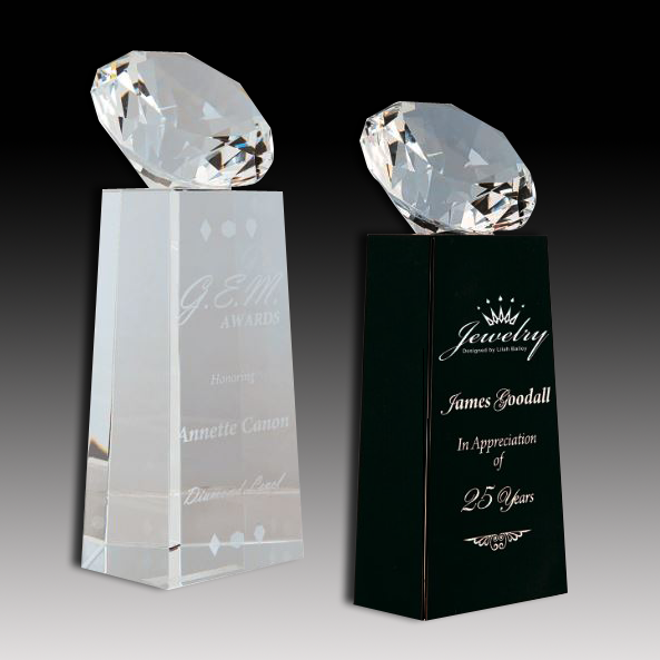 Crystal Diamond on Crystal Pedestal