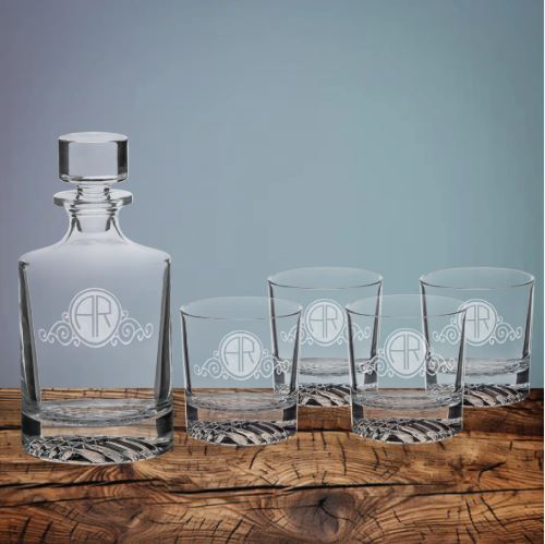 Round Glass Decanter Set