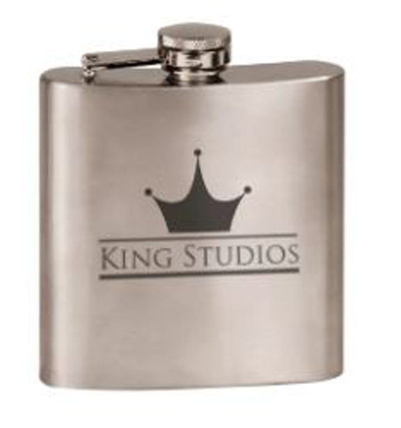 6 oz. Laserable Powder Coated Flask