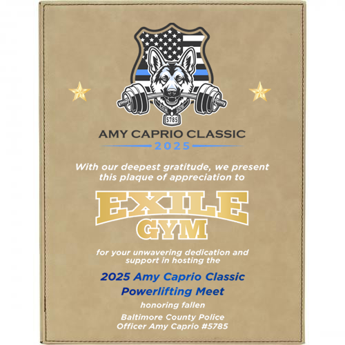 Leatherette Plaque - Black