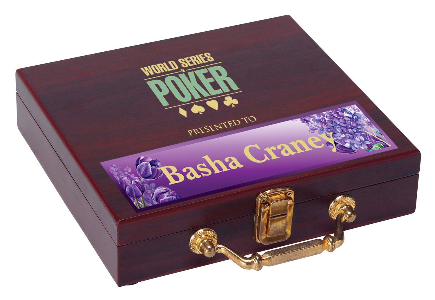 Rosewood Finish 100 Chip Poker Set