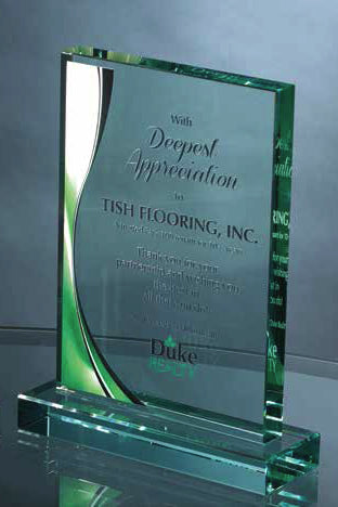 Jade Glass Standing Plaque