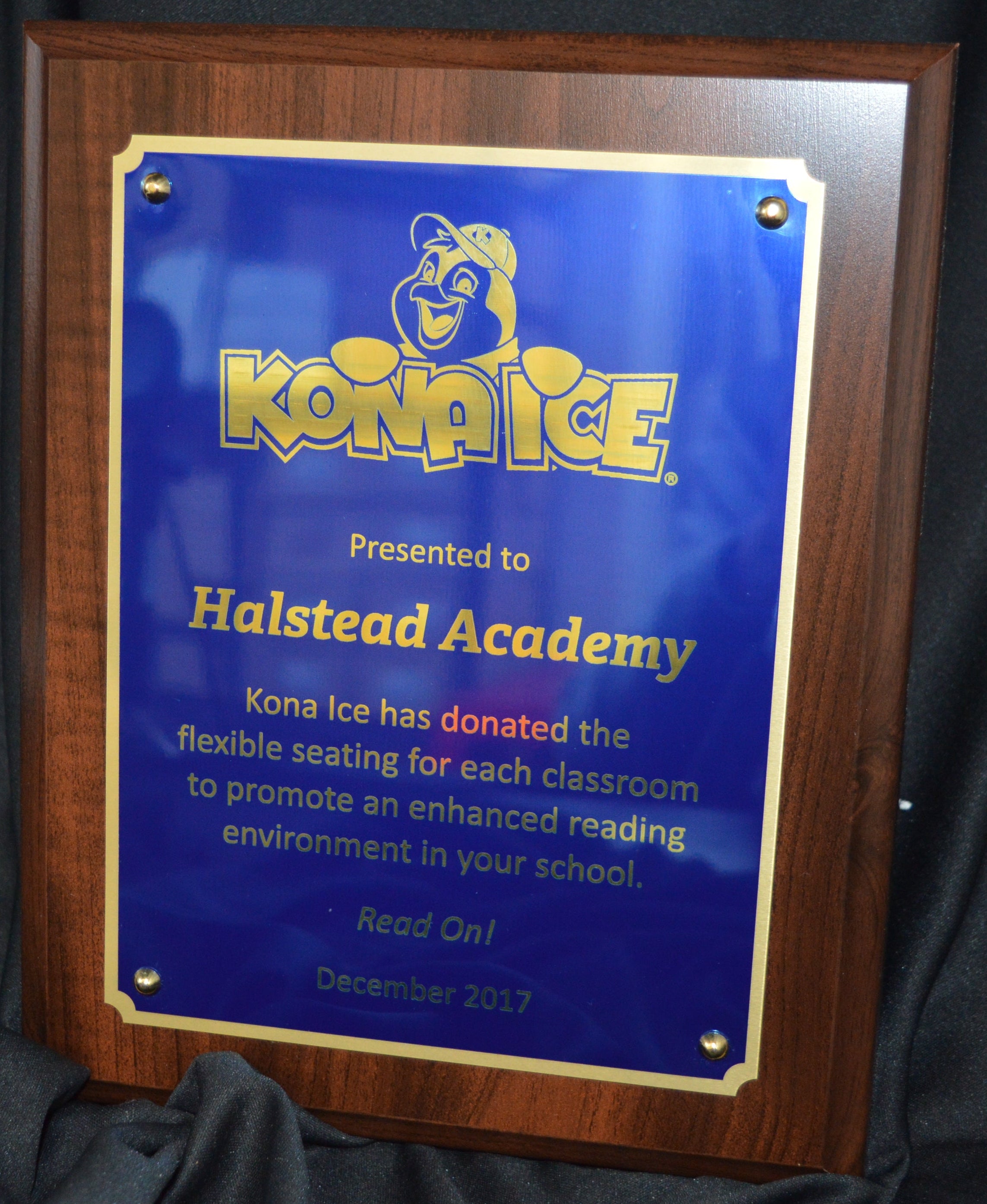 Simulated Walnut Plaque with Full Plate