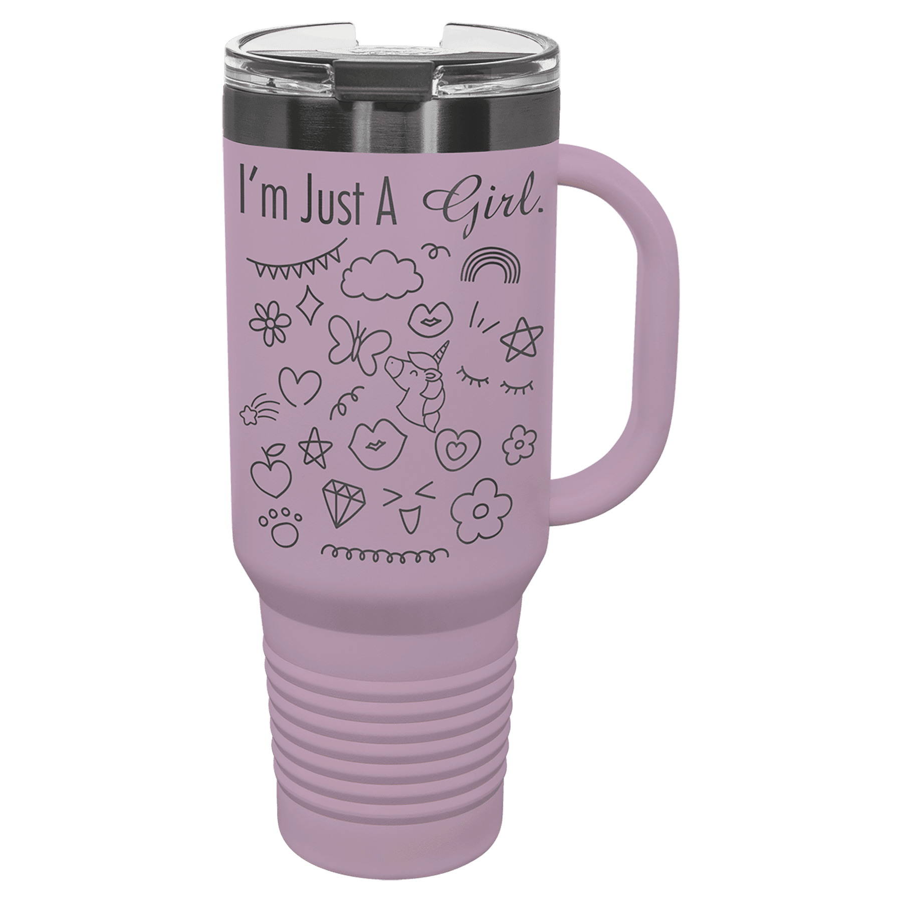 Polar Camel 40 oz. Travel Mug with Handle, Straw Included