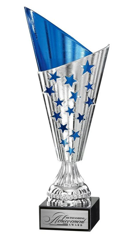 Silver Value Cup with Blue Accents