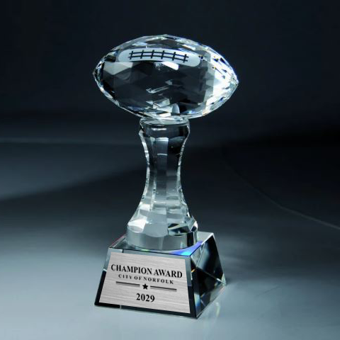 9" Crystal Football