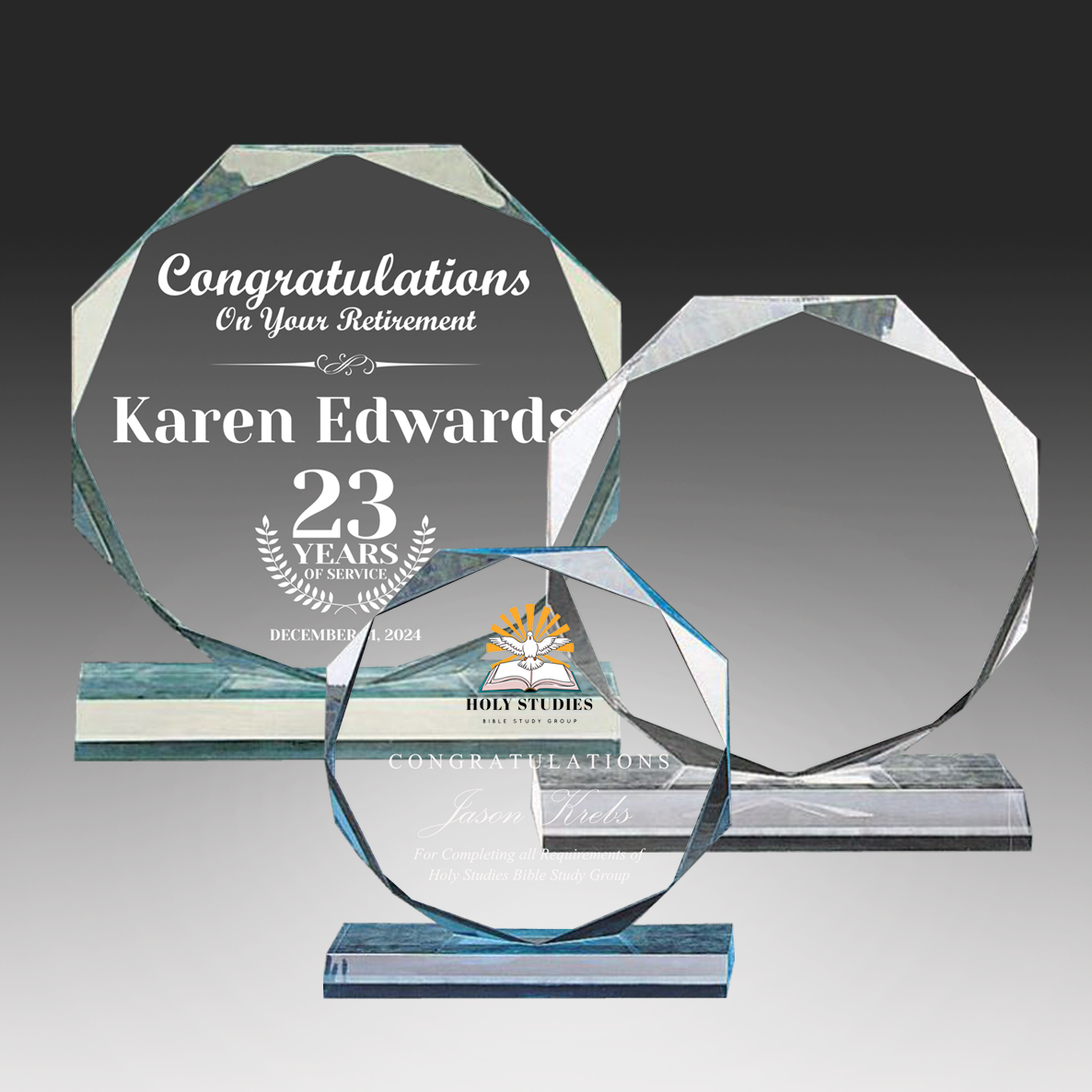 Acrylic Octagon Award