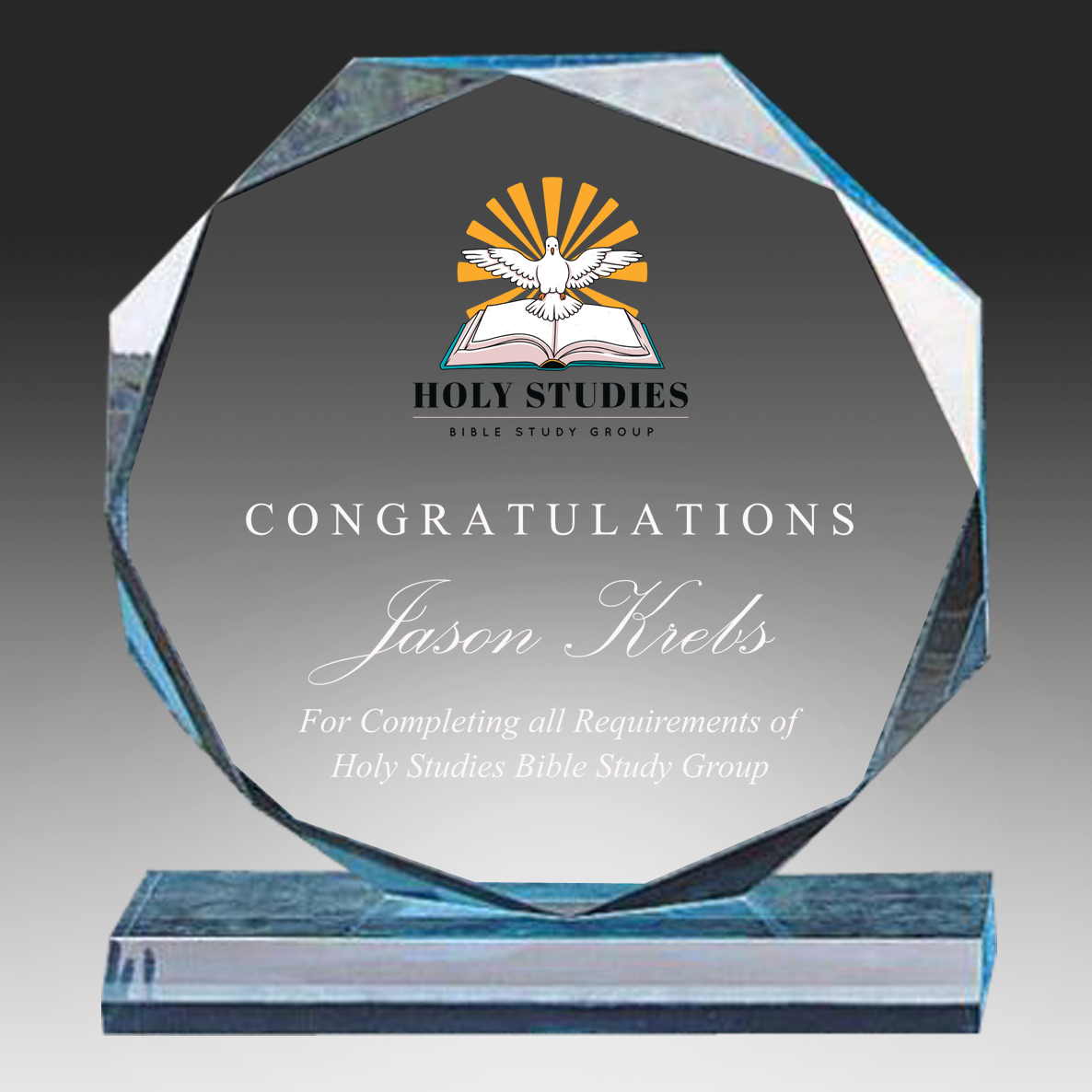 Acrylic Octagon Award