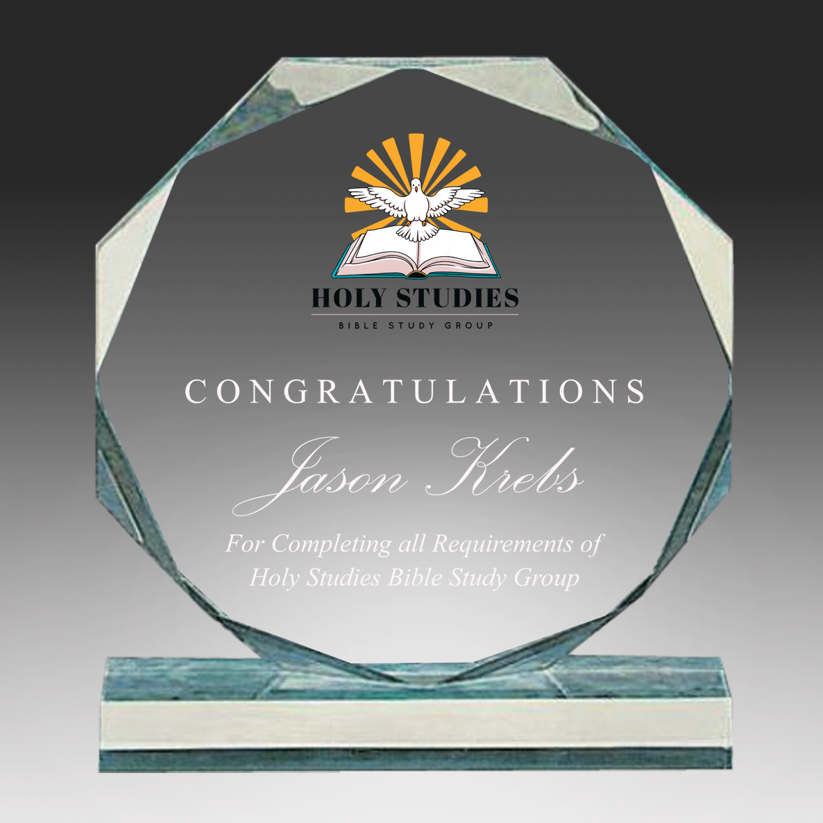 Acrylic Octagon Award