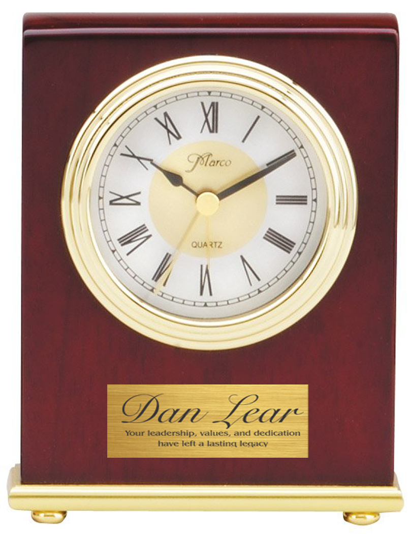 Rosewood Clock 4"x5"