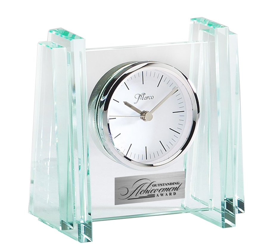 Glass with Embedded Clock