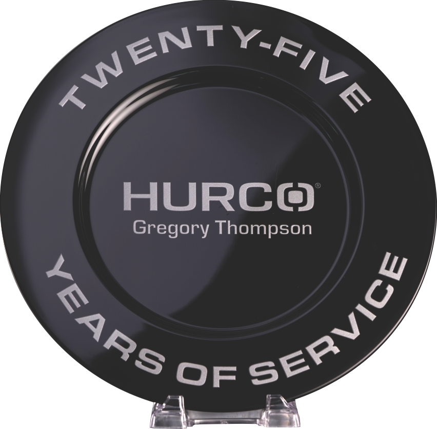 12.5" Diameter Glimmering European Glass Award Tray