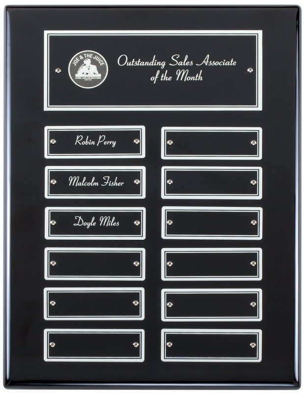 Perpetual Ebony Piano Finish Plaque