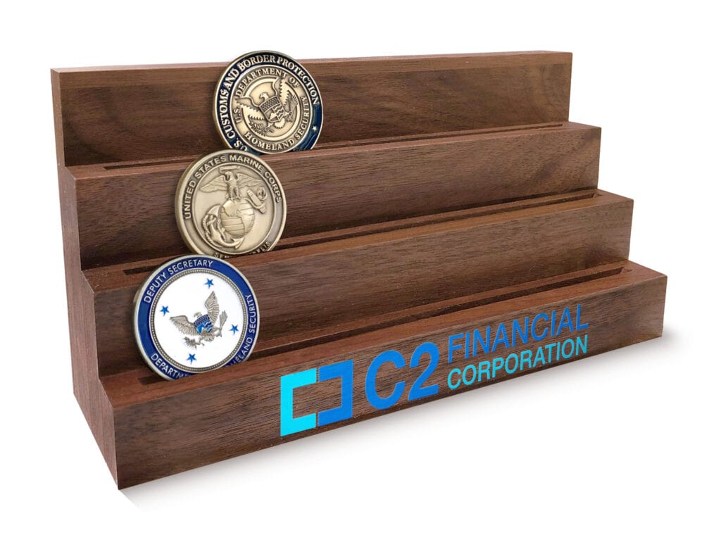 Solid Walnut Coin Display Rack