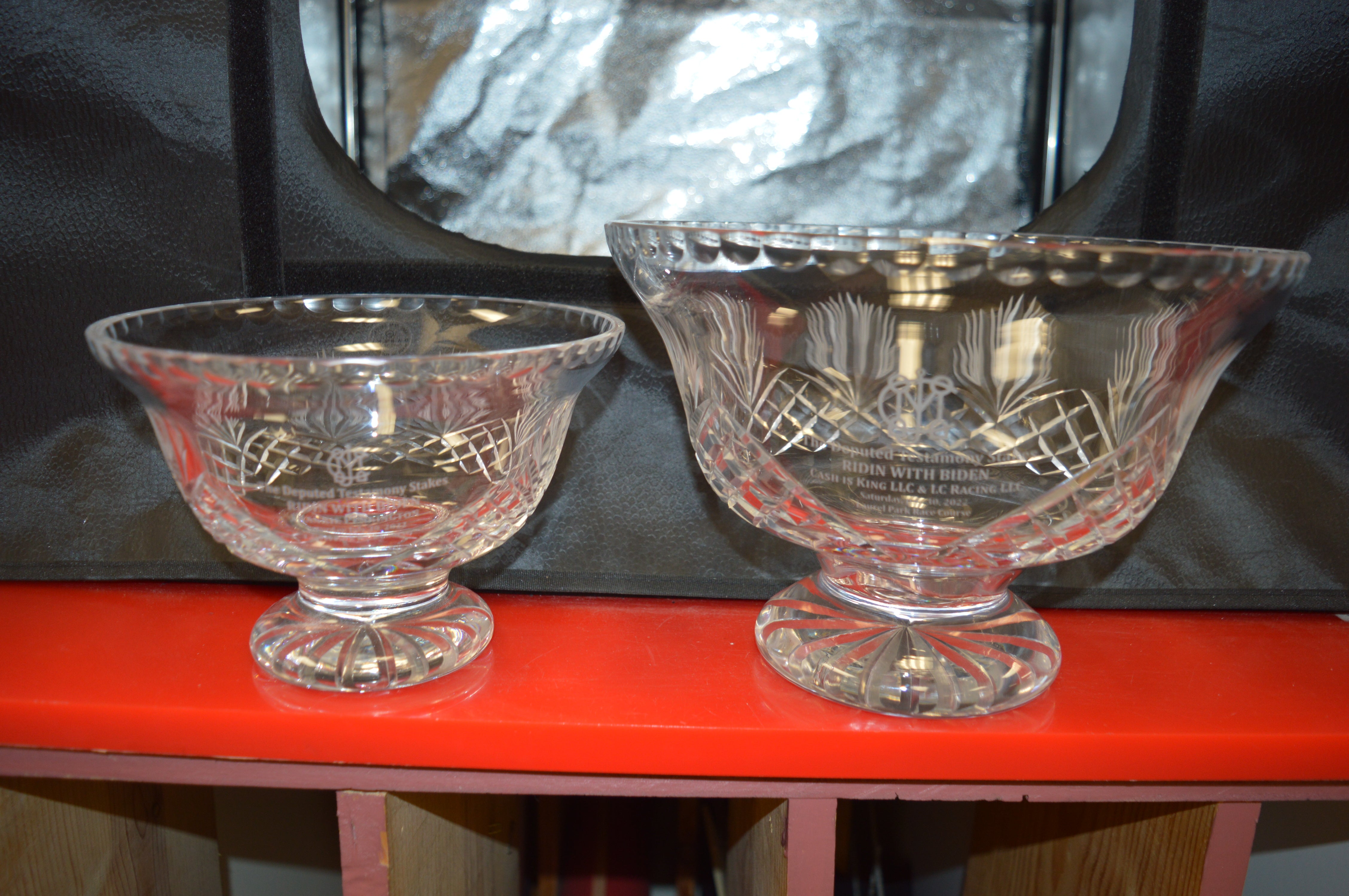 Crystal Cut Pedestal Bowl