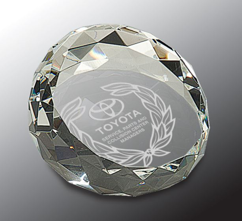 Crystal Round Paperweight