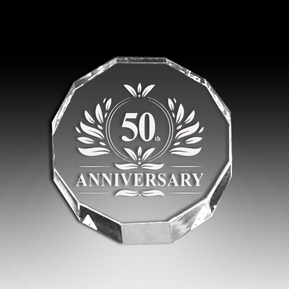 Multi-Faceted Crystal Paperweight