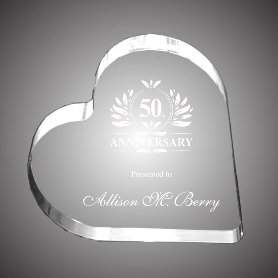 Clear Acrylic Heart