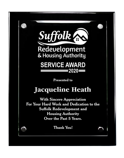 Canterbury Plaque with Stand-Offs Ebony